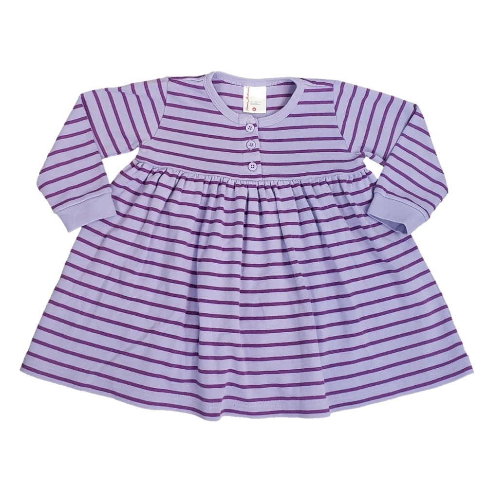 Hanna Andersson Play Dress Purple Stripe Size 90